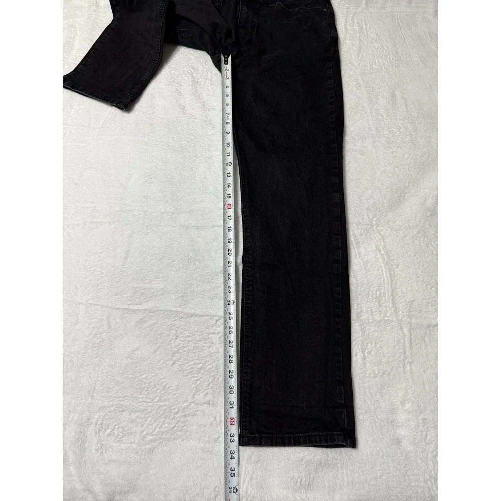Levis‎ 541 Jeans Mens 34x33 Athletic Tapered Mid Rise Dark Wash Black Denim